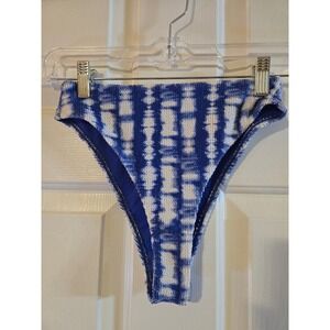 FULL TILT SWIM Cheeky High Waist Textured Tie Dye Bikini Bottoms XS